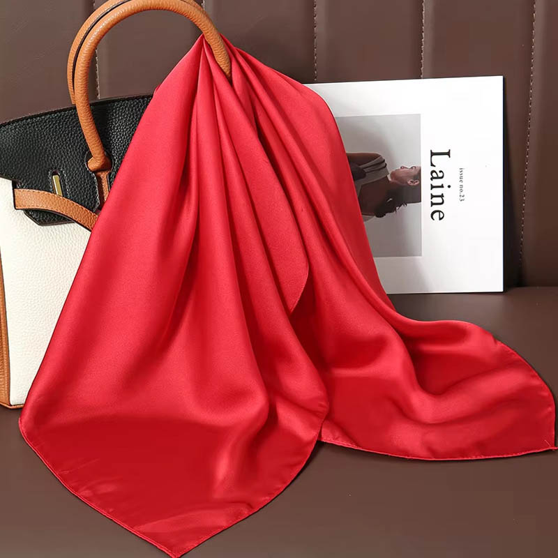 Luxury Bags China - Luxo cor sólida lenço quadrado de