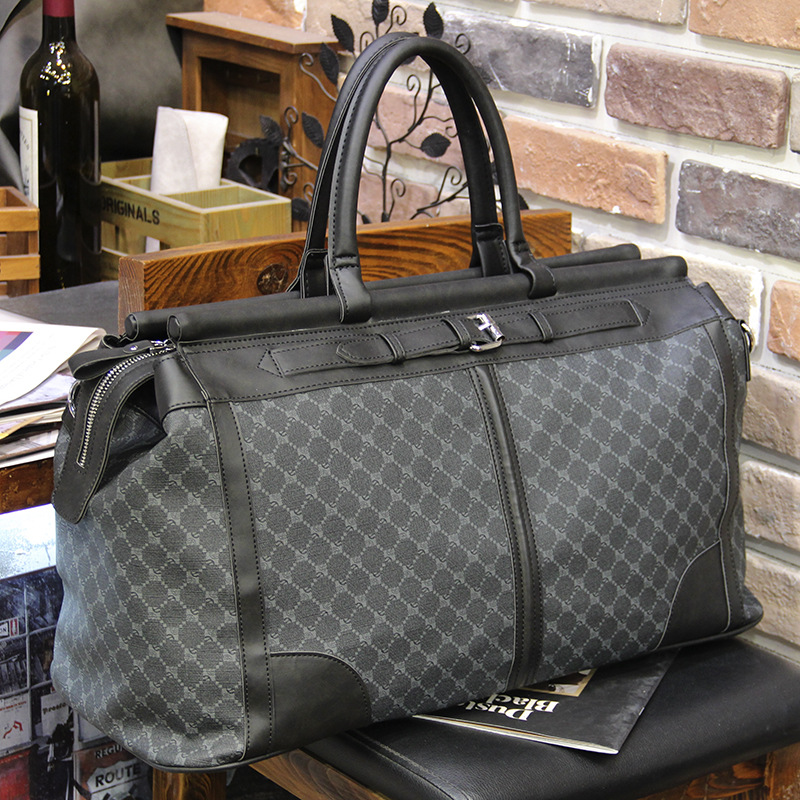 Luxury Bags Tote - Moda xadrez saco de viagem masculino