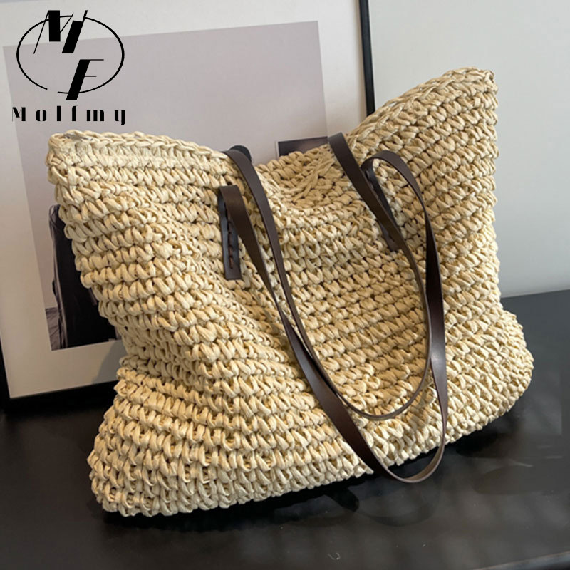 Luxury Bags Tote - Bolsas Tote de Palha Trançada, Bolsa